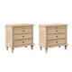 preview thumbnail 2 of 49, Muriel Farmhouse 3 Drawers End Table with Built-In Outlets nad Pull-out Shelf Set of 2 by HULALA HOME
