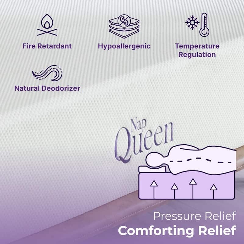 NapQueen 10" Bamboo Charcoal Memory Foam Mattress
