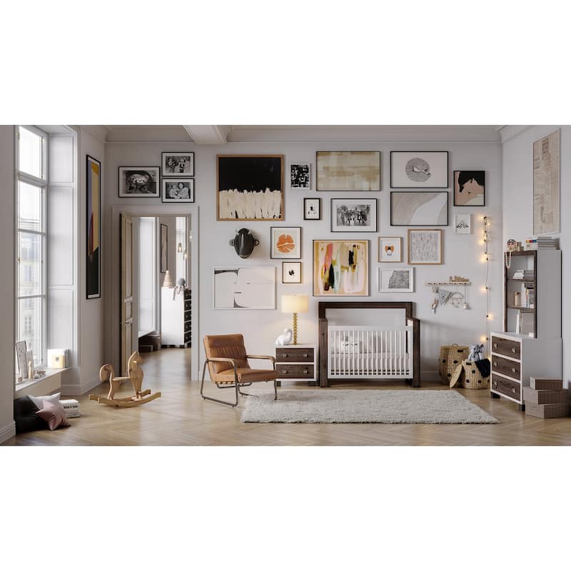 Milk Street True 3 Drawer Dresser - Brown/White