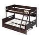 preview thumbnail 12 of 34, Twin Over Full Bunk Bed with Shelves and Trundle - Practical for Families