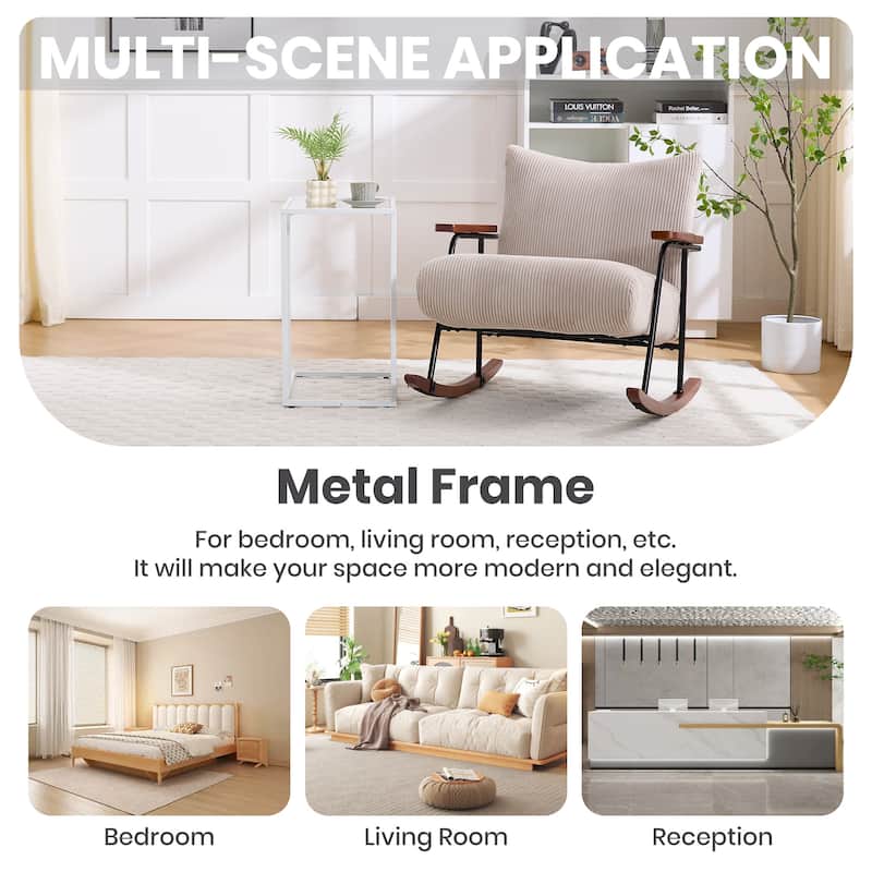 Modern Metal Accent Rocking Chair