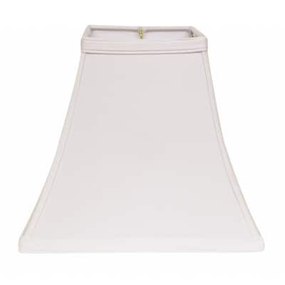 10" White Squre Bell No Slub Lampshade - 10"x10"x9"