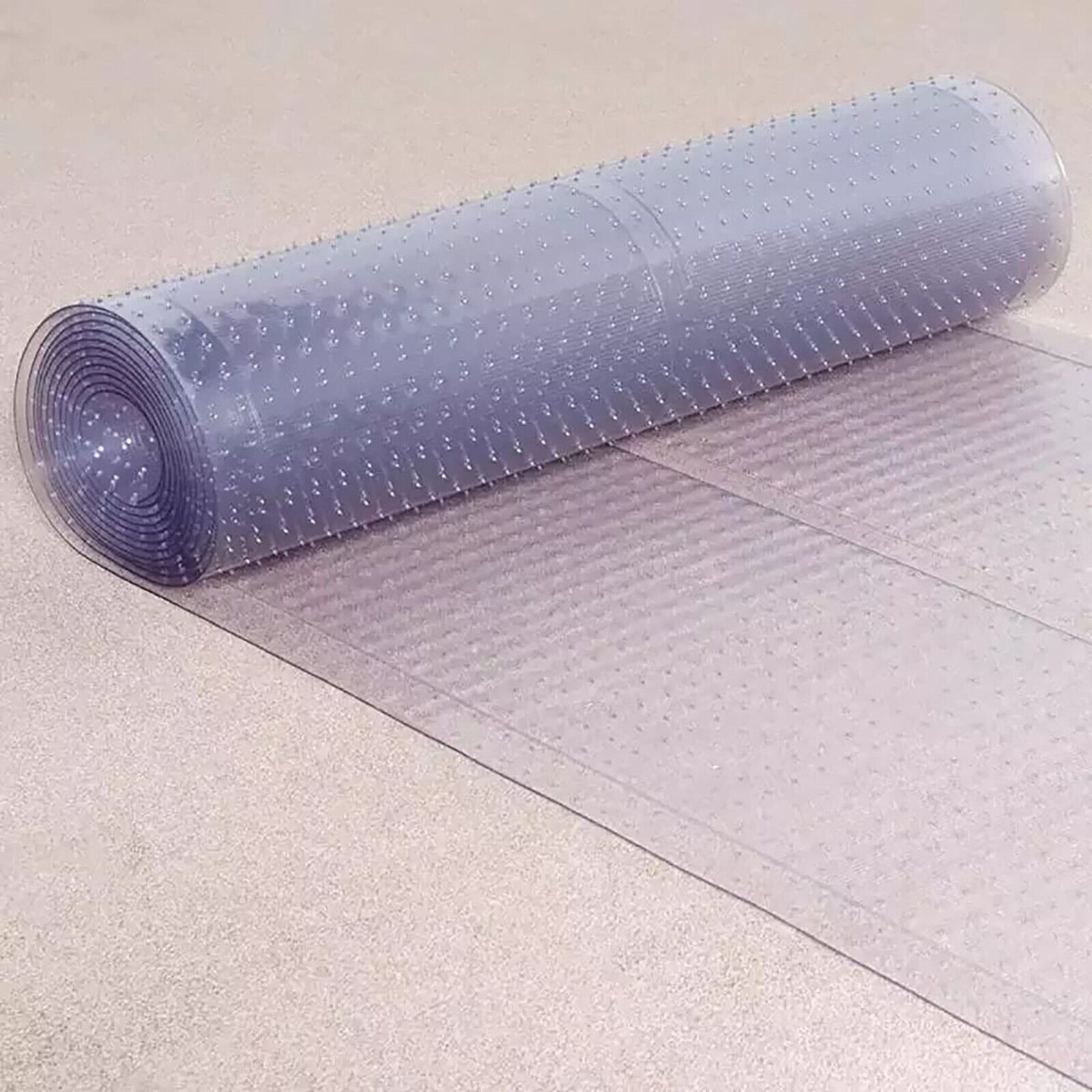 Clear vinyl carpet runner with grippers clearance