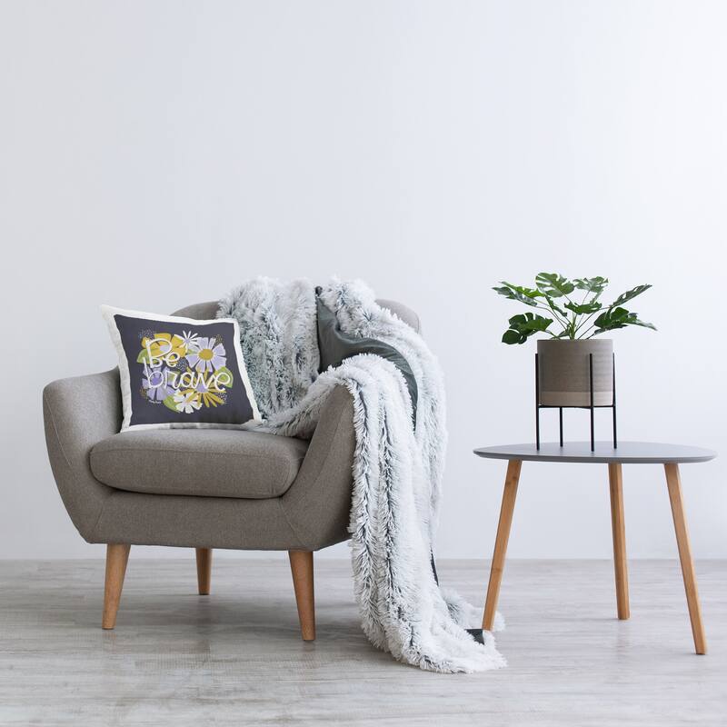 Stupell Be Brave over Florals Decorative Printed Throw Pillow Design by Mandy Ford Art + Illustration