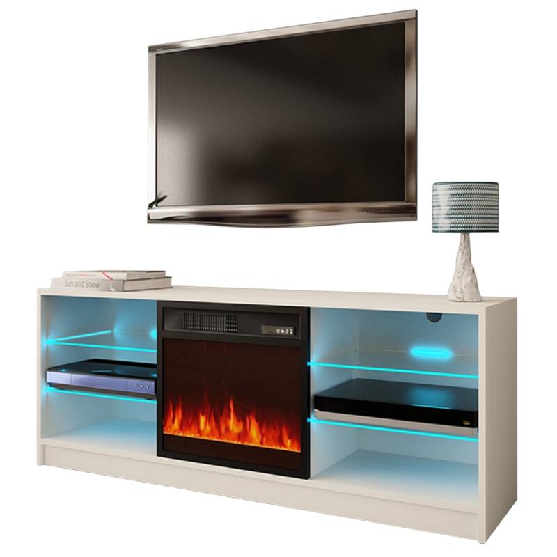 Manhattan Electric Fireplace Modern 58" TV Stand