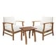 preview thumbnail 2 of 18, Perla Outdoor 2 Seater Acacia Wood Chat Set with Cushions by Christopher Knight Home