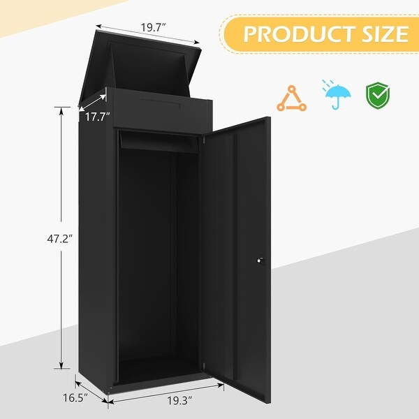 AECOJOY Package Delivery Box for Outside,Lockable Anti-Theft