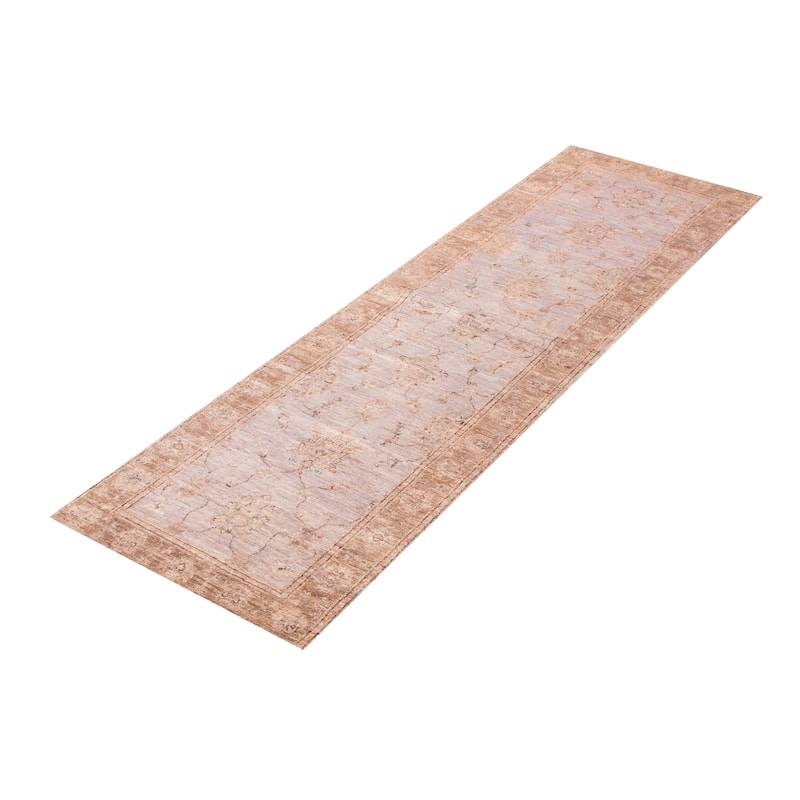 ECARPETGALLERY Hand-knotted Vibrance Grey Wool Rug - 2'8 x 8'9