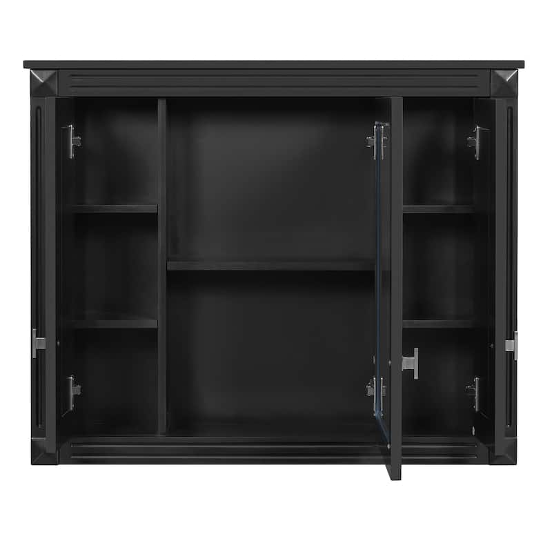 Bathroom Wall Cabinet with Mirror and 4 Shelves