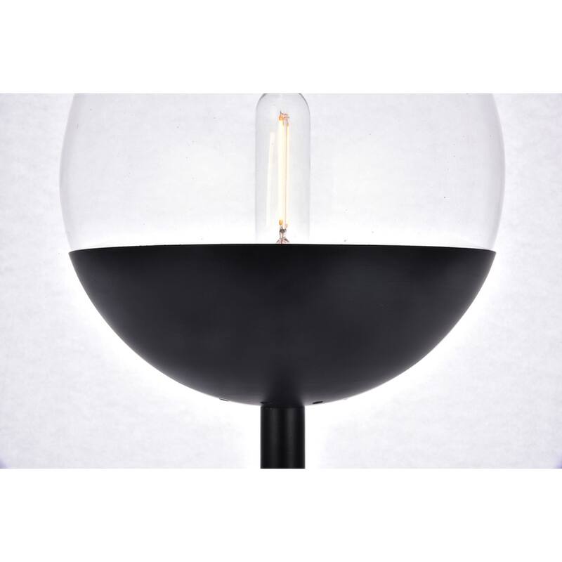 1 Light Floor Lamp with 11 inch Clear Glass