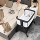 preview thumbnail 5 of 10, Costway Baby Bedside Sleeper Bassinet with Wheels & Storage Tray - 38'' x 22''x 28''-34'' (L x W x H)