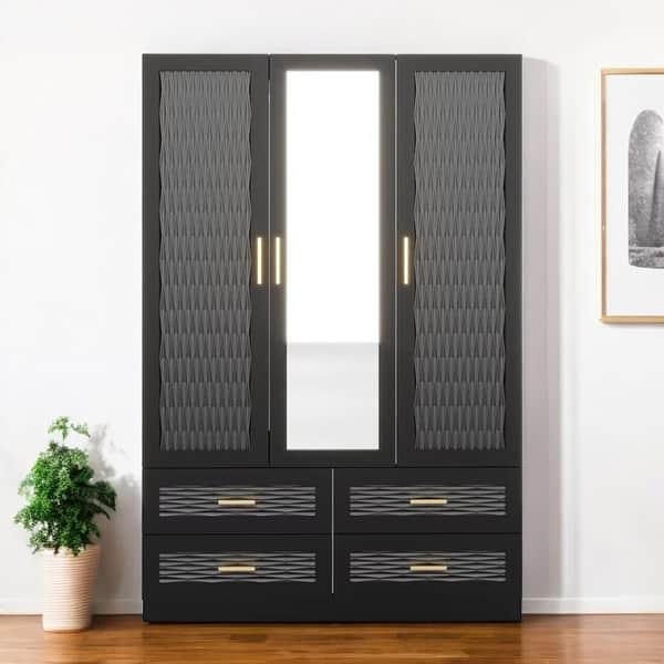 black four drawer dresser HomeRoots 71