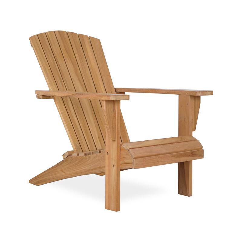 Folding Adirondack Chair All Weather Outdoor Chair with Footstool