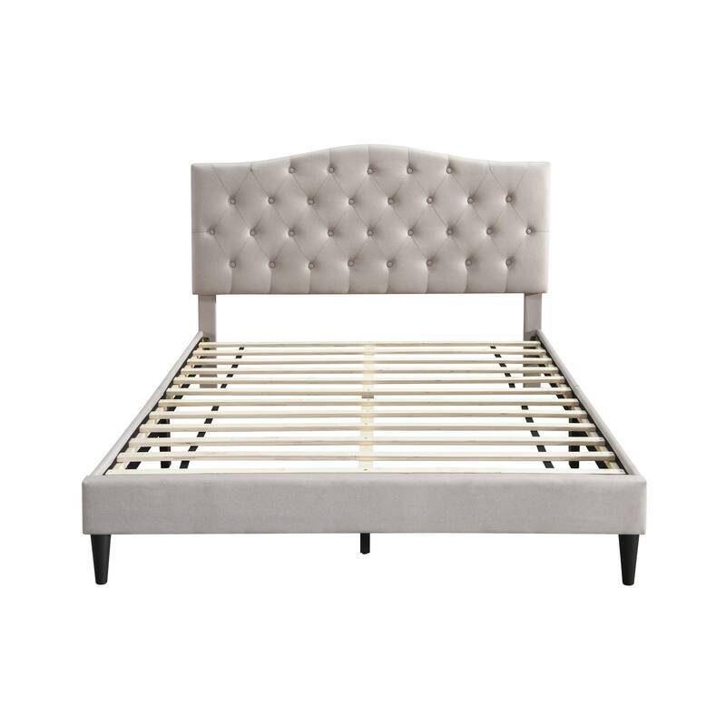 Grace by Ovis Upholstered Button-tufted Platform Bed Frame