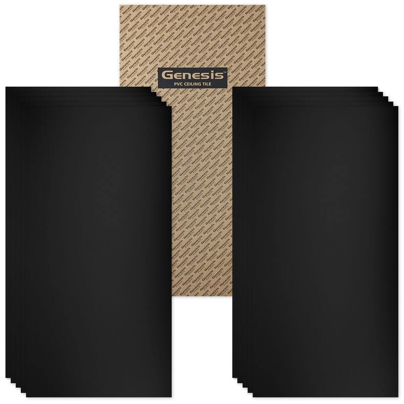 Genesis Smooth Pro Black 2 x 4 ft. Lay-in Ceiling Tile - Pack of 10