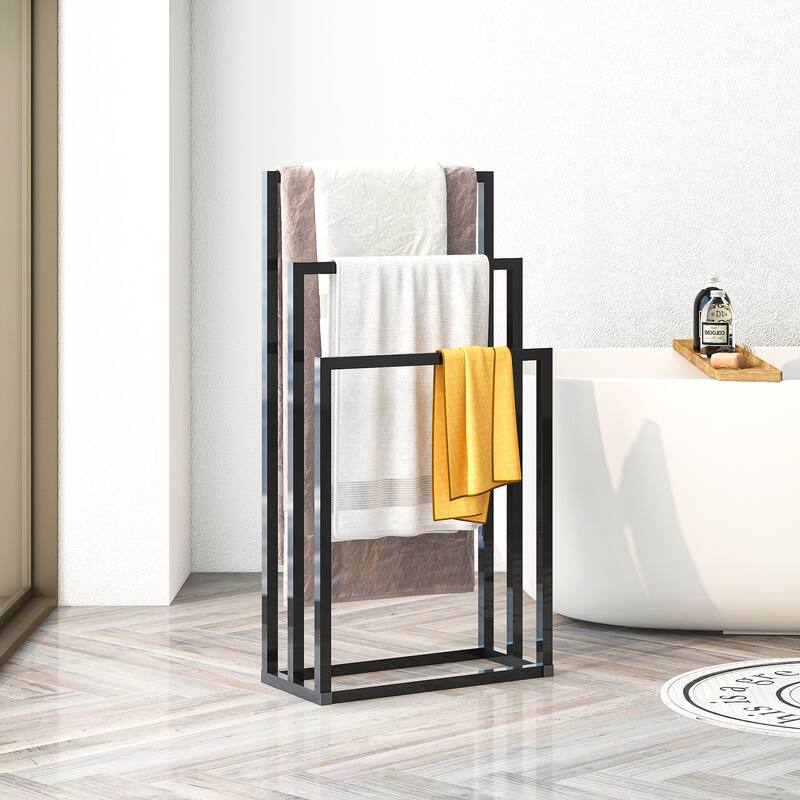 Metal Freestanding 3 Tiers Hand Towel Holder Organizer for Bathroom Accessories