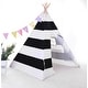 preview thumbnail 1 of 3, Natural Cotton Canvas Teepee Tent for Kids Indoor & Outdoor Use - 2pc