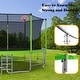 preview thumbnail 22 of 27, 16ft Round Outdoor Trampoline with Enclosure Net and Basketball Hoop