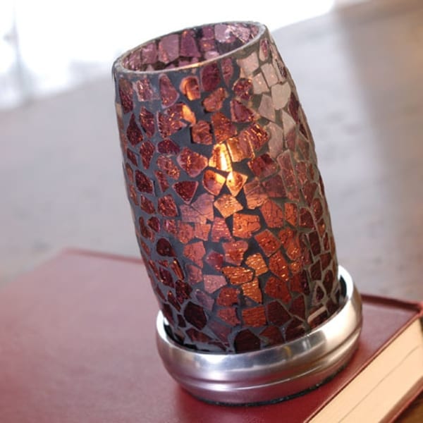 Amethyst Mosaic Hurricane Candle Holder Purple Overstock 32955121
