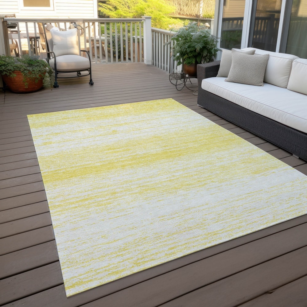 Machine Washable Indoor/ Outdoor Chantille Ombre Stripes Rug