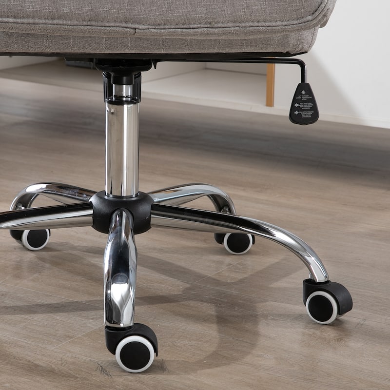Vinsetto Adjustable Height Ergonomic High Back Home Office Chair with Armrests - Grey