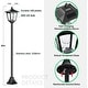 preview thumbnail 2 of 7, 2 Pack 40" Solar Lamp Post Lights IP65 Waterproof LED Outdoor Pole Lighting - Black