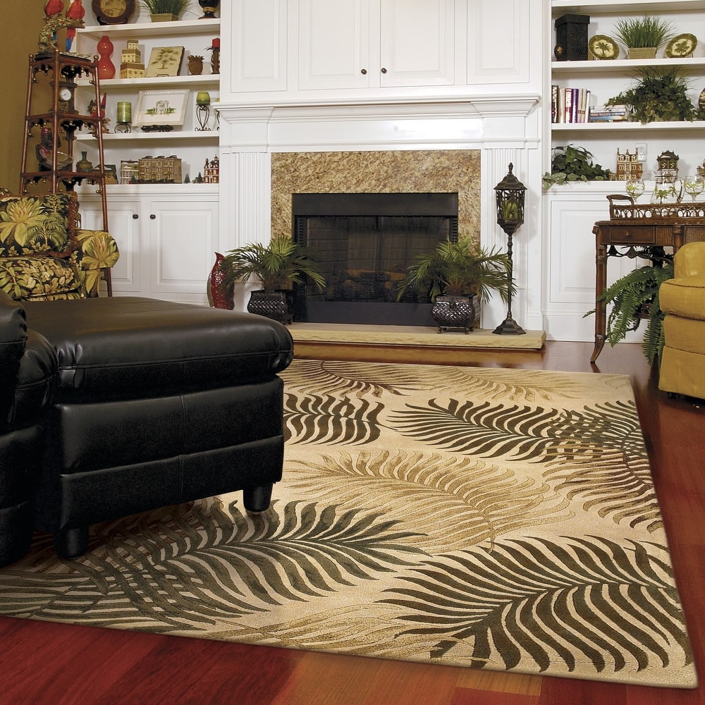 Domani Camila Tropical Natural Fern Area Rug