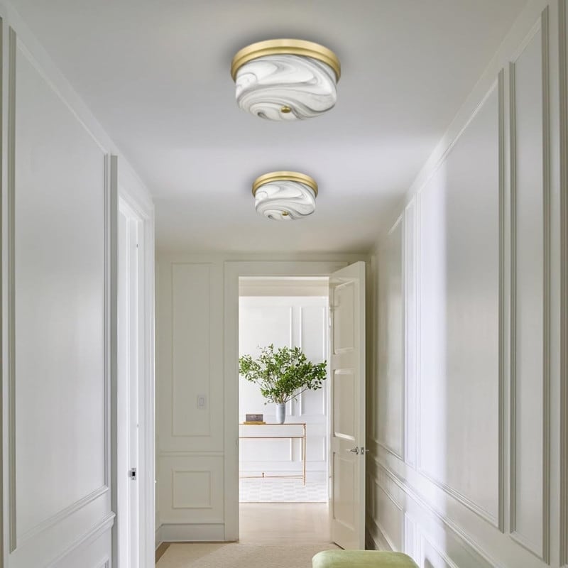 12inch flush mount light metal ceiling fixture gold led light