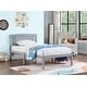preview thumbnail 8 of 63, Platform Bed Simple Wood Bed Frame with Headboard Slat Support No Box Spring Needed Bedroom Kids Bed Platform Bed Frame Grey - B-Type - Twin