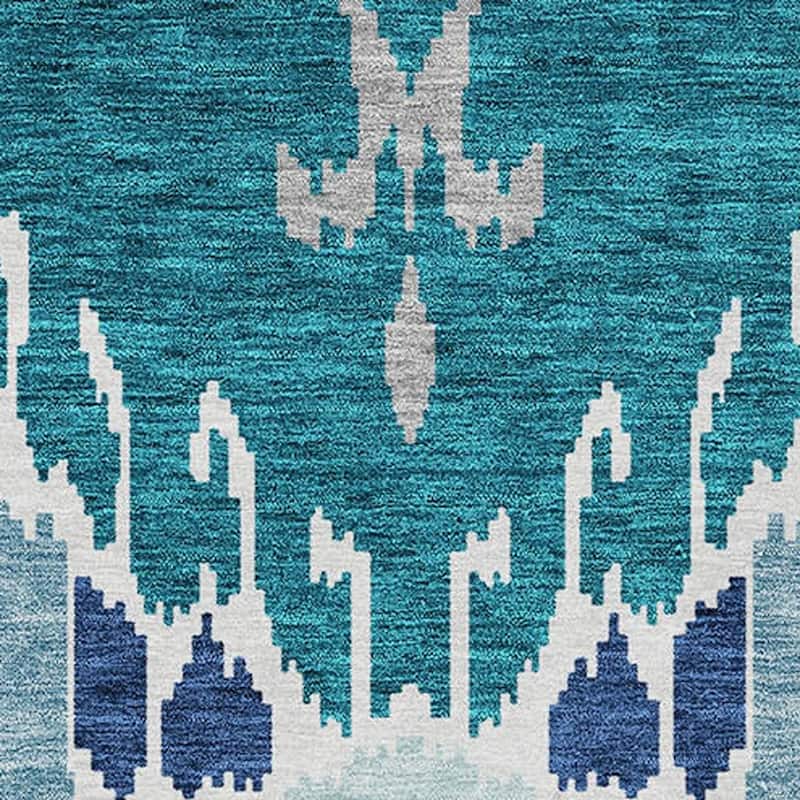 HomeRoots Ikat Transitional Rectangle Outdoor Rug