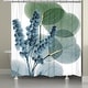 preview thumbnail 1 of 4, Laural Home Blue Lily of Eucalyptus 71" x 72" Shower Curtain 71" x 72" - Blue