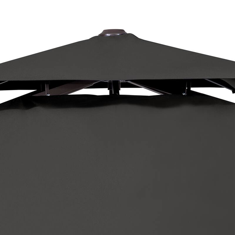 Outdoor Patio Cantilever Offset Umbrella 10 ft Square Double Top without Base