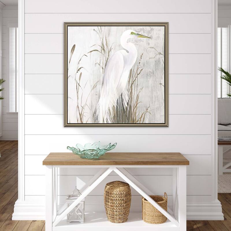 Heron in the Reeds - Giclee on Canvas
