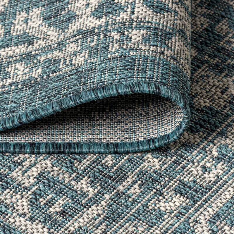 JONATHAN Y Medallion Textured Weave Indoor/Outdoor Area Rug