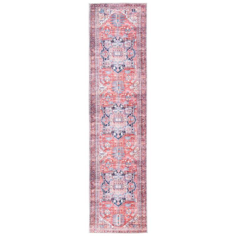 SAFAVIEH Serapi Machine Washable Vallie Medallion Distressed Rug