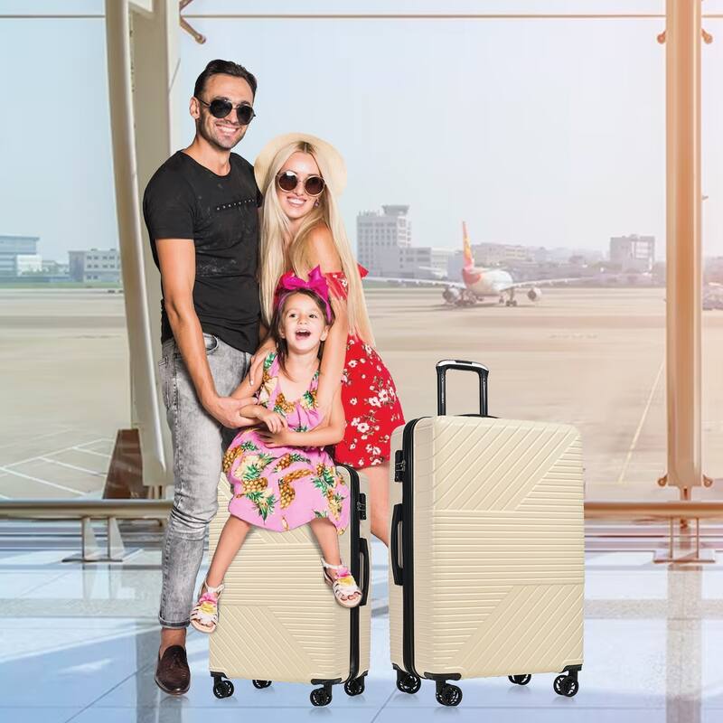 3 Piece Hardshell Luggage Spinner 8 Wheels Suitcase Sets (20"24"28")