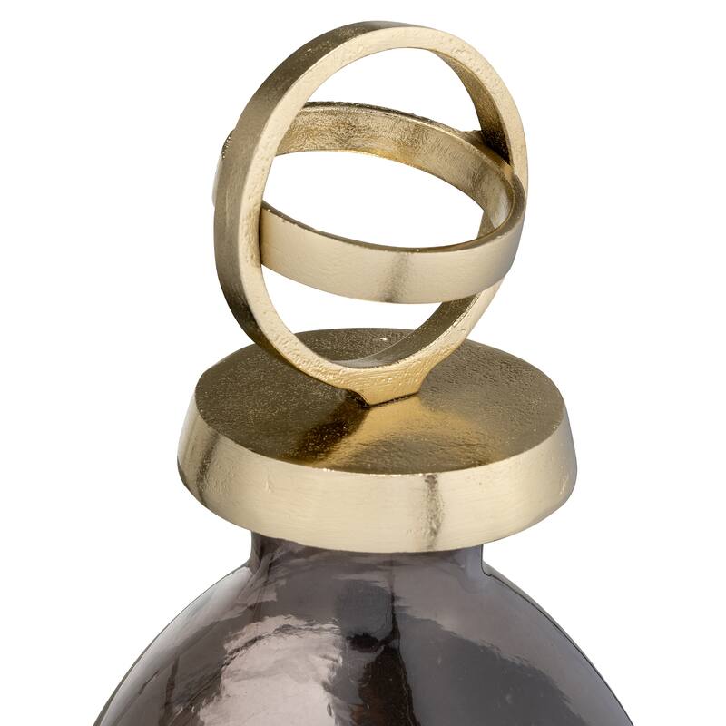 Sagebrook Home Glass Bottle Sphere Lid