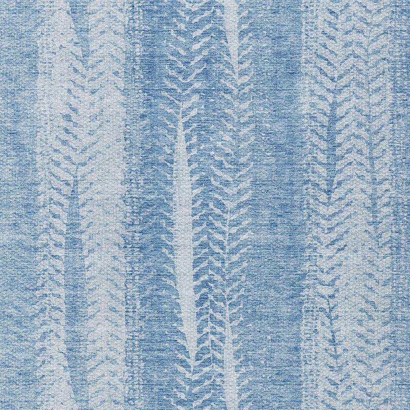 HomeRoots Botanical Leaves Transitional Rectangle Outdoor Rug