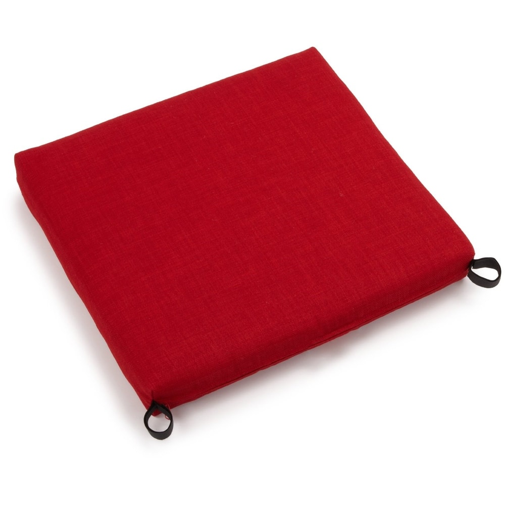 Indoor/Outdoor Polyester Solid Chair Cushion - 20 x 19