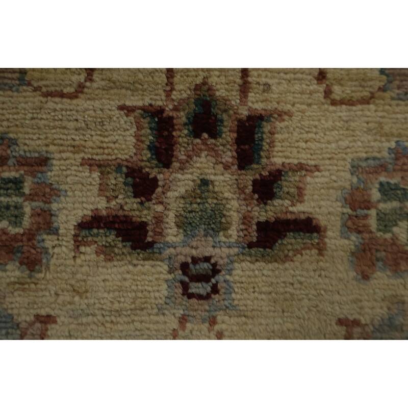 Hand Knotted Oriental 100% Wool Carpet Traditional Floral Beige & Ivories Chobi-Peshawar Area Rug - 2' 10'' X 1' 11''