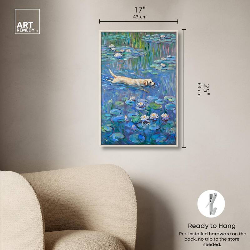 Lily Lagoon II Canvas by Modern Classic Art Remedy