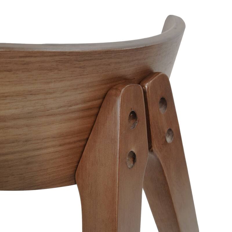 2 Piece V Shaped Dining Chairs with Curved Backrest, Rubber Wood Legs Upholstered for Dining Room Kitchen Bedroom Living Room
