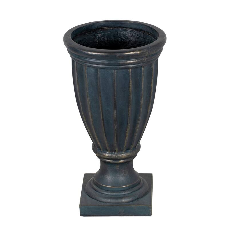 Christopher Knight Home - 26.77"H Fluted MGO Pedestal Urn Planter for Garden, Patio & Front Porch
