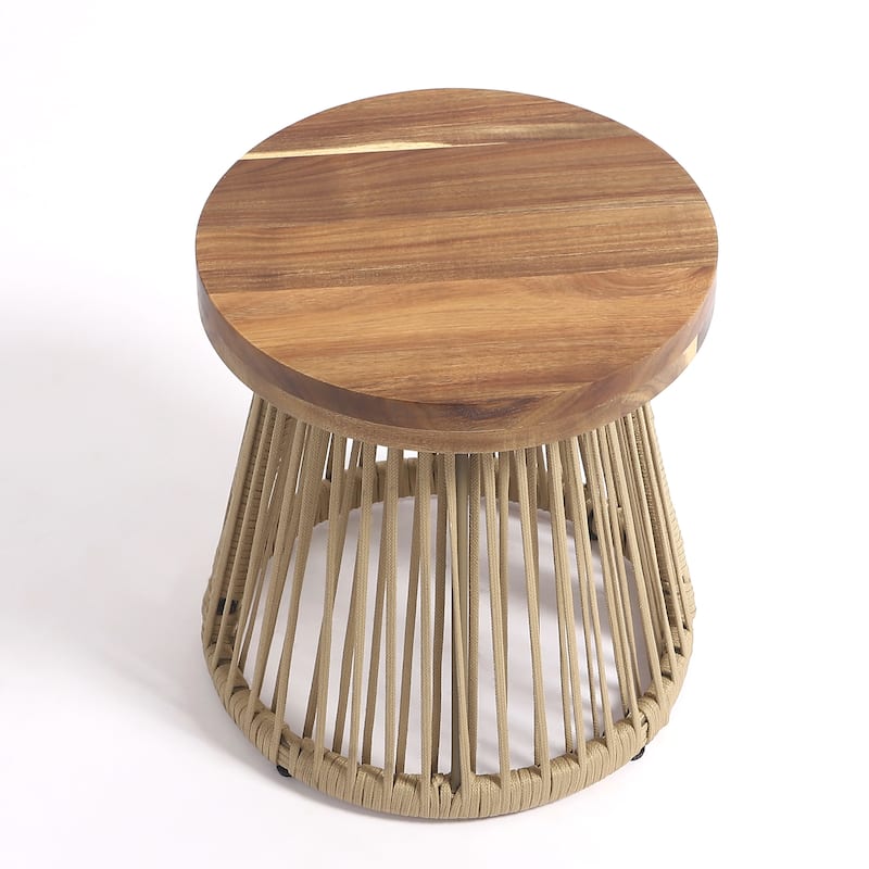 3-Piece Outdoor Rattan Swivel Lounge Chair Set Barrel Chairs for Backyard