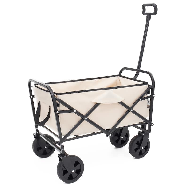 Collapsible Foldable Wagon Cart Beach - Beige