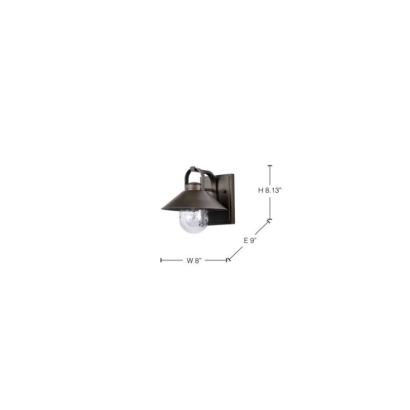 Ridge Small Outdoor Lantern Brozne Finish Clear Seeded Glass - Bronze