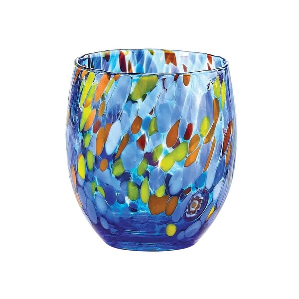 Gage Murano Glass Confetti Tumblers - Venetian Art Glass Cups