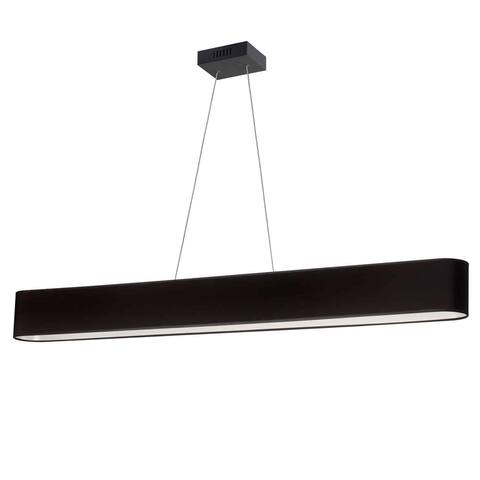 Dainolite Aubrey Modern Matte Black Luxury Pendant Light Modern Pendant Light w/ Black Racetrack Oval Shade
