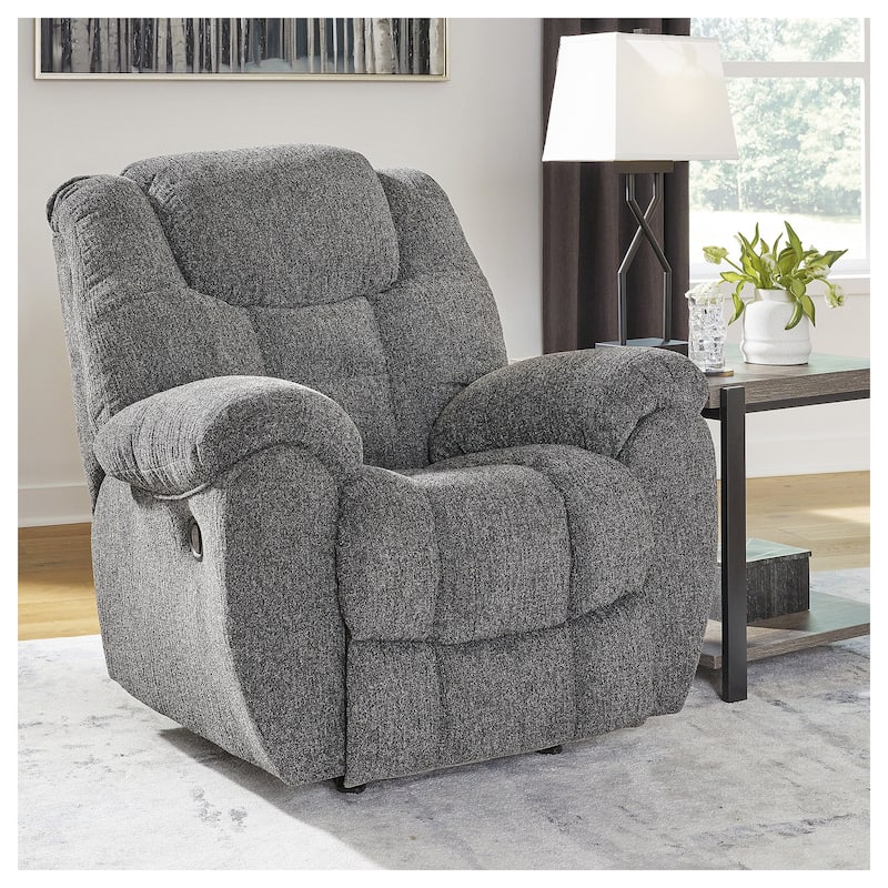Signature Design by Ashley Foreside Gray Rocker Recliner