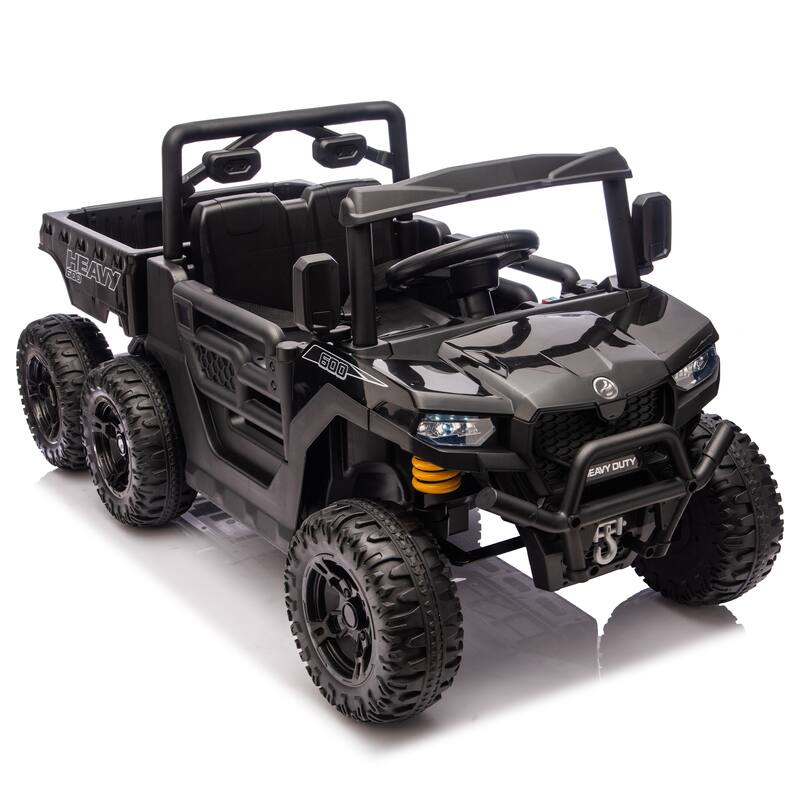 24V 440W Kids Ride On Six-wheel Electric Dump Truck W/ PC 2.4G, 4WD, Upgraded anti-collision bar, Six-wheel Suspension